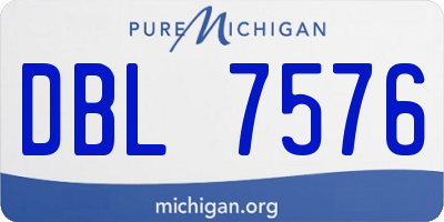 MI license plate DBL7576