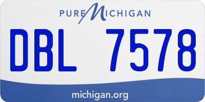MI license plate DBL7578