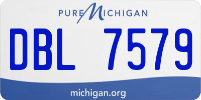 MI license plate DBL7579