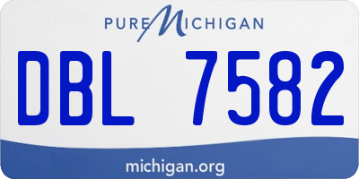 MI license plate DBL7582
