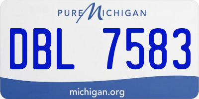 MI license plate DBL7583
