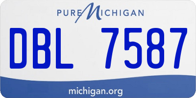 MI license plate DBL7587