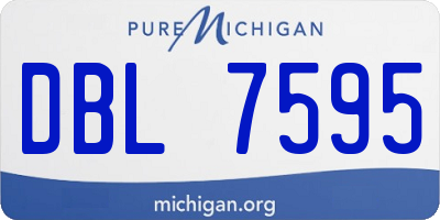 MI license plate DBL7595