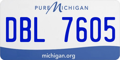 MI license plate DBL7605