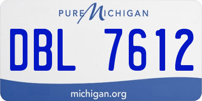 MI license plate DBL7612
