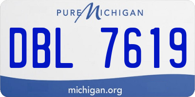 MI license plate DBL7619