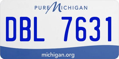 MI license plate DBL7631