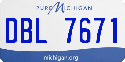 MI license plate DBL7671