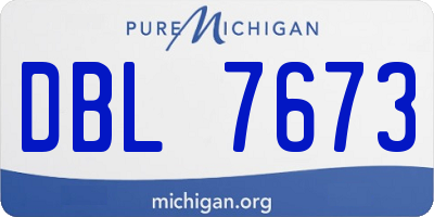 MI license plate DBL7673