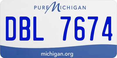 MI license plate DBL7674