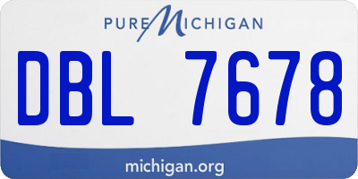 MI license plate DBL7678