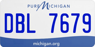 MI license plate DBL7679