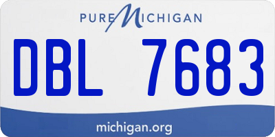MI license plate DBL7683