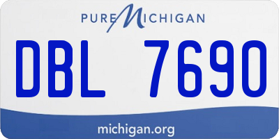 MI license plate DBL7690