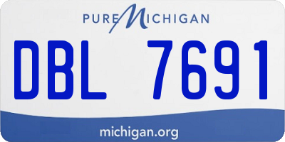 MI license plate DBL7691