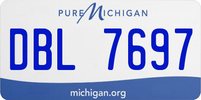 MI license plate DBL7697