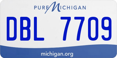MI license plate DBL7709