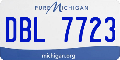 MI license plate DBL7723