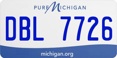 MI license plate DBL7726