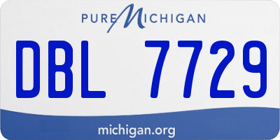 MI license plate DBL7729