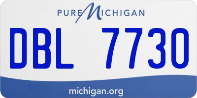 MI license plate DBL7730