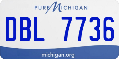 MI license plate DBL7736