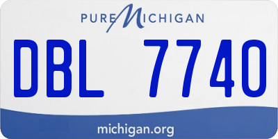 MI license plate DBL7740