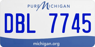 MI license plate DBL7745