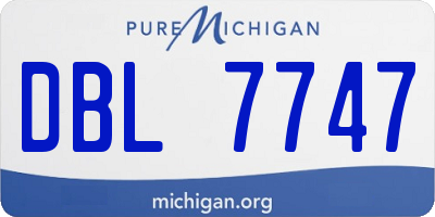 MI license plate DBL7747