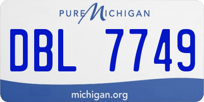 MI license plate DBL7749