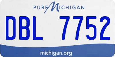 MI license plate DBL7752