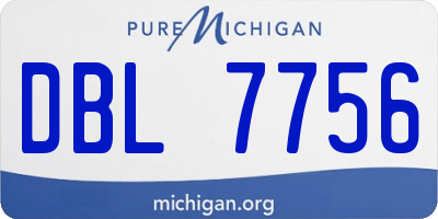 MI license plate DBL7756
