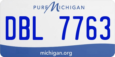 MI license plate DBL7763