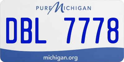 MI license plate DBL7778