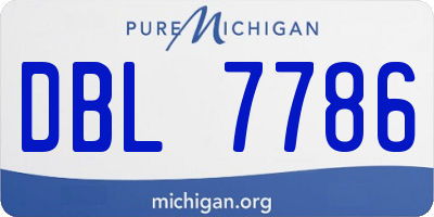 MI license plate DBL7786