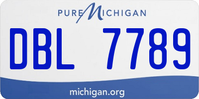 MI license plate DBL7789