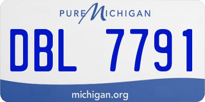 MI license plate DBL7791