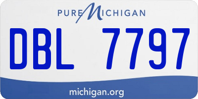 MI license plate DBL7797