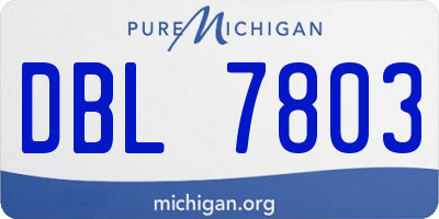 MI license plate DBL7803