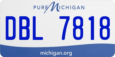 MI license plate DBL7818