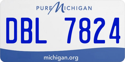 MI license plate DBL7824