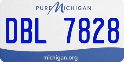 MI license plate DBL7828