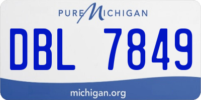 MI license plate DBL7849
