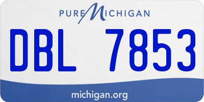 MI license plate DBL7853