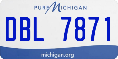 MI license plate DBL7871