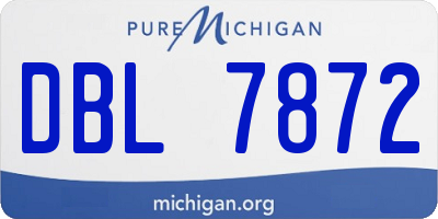 MI license plate DBL7872