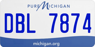 MI license plate DBL7874