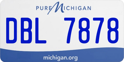MI license plate DBL7878