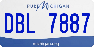 MI license plate DBL7887