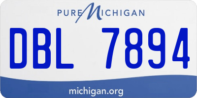 MI license plate DBL7894